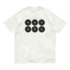 『NG （Niche・Gate）』ニッチゲート-- IN SUZURIの動物家紋。H.T.（六文銭ペンギン）黒 Organic Cotton T-Shirt