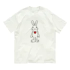 Mock’n Rollの熱いハートを胸に宿したうさぎちゃん Organic Cotton T-Shirt