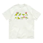 サカモトリエ/イラストレーターのメジロとメグロたち（野鳥たち） Organic Cotton T-Shirt