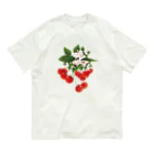 カワウソとフルーツの【forseasons】チェリー Organic Cotton T-Shirt