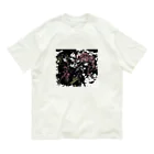 兎派の踊る細胞(dark) オーガニックコットンTシャツ