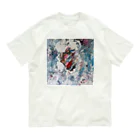 アオムラサキのSide Face 003 オーガニックコットンTシャツ