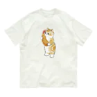 mofusandのえびふらいに恋するにゃん オーガニックコットンTシャツ