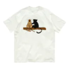 日本モンキーセンターのクロキツネザル オーガニックコットンTシャツ