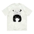 nya-mew（ニャーミュー）の猫（操縦）型 オーガニックコットンTシャツ