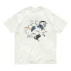 LOTORIのサギ大集合 オーガニックコットンTシャツ