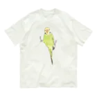 まめるりはことりのピタッとセキセイインコちゃん【まめるりはことり】 オーガニックコットンTシャツ