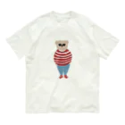 papiko くまさんの洋服を着てお出かけするクマさん　あか　シンプル Organic Cotton T-Shirt