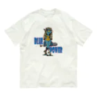 nidan-illustrationの“BLUE POWER” オーガニックコットンTシャツ