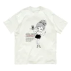 MicaPix/SUZURI店のCoffee&Girl 1st オーガニックコットンTシャツ