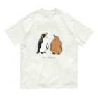 ゆずぽんずのオウサマペンギン親子 オーガニックコットンTシャツ