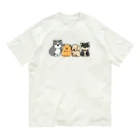 ゆるあにまるの子犬集合　文字無しver オーガニックコットンTシャツ