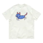 サメ わりとおもいのむらさき色のねこ オーガニックコットンTシャツ