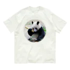 gackeyのもしもし PANDA オーガニックコットンTシャツ