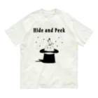 Planet EvansのHide and Peek 帽子の中 Organic Cotton T-Shirt