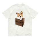 犬グッズの店しえるぶるーの箱入りコーギー Organic Cotton T-Shirt