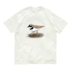 Coo-birdのペチペチして獲物を追い出すコチドリ オーガニックコットンTシャツ