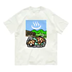 tAo商店のおさると温泉 オーガニックコットンTシャツ