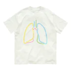 8anna storeの人体のなぞ。カラフルな肺。 Organic Cotton T-Shirt