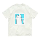 はねさんの楽しいお店のネコこっそり オーガニックコットンTシャツ