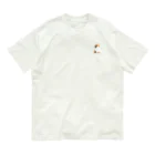 まこーた商店📦の三毛猫ニャン(ワン)ポイントコットンTシャツ【Poka poka...】 Organic Cotton T-Shirt