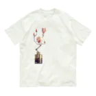 六角堂DADAのカクカク木蓮（赤） Organic Cotton T-Shirt