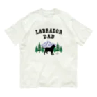 ハッピー・ラブラドールズのLabrador Dad ブラックラブラドール オーガニックコットンTシャツ