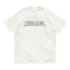 GALACTIC REBELのREBEL LINE BLACK オーガニックコットンTシャツ