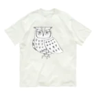 ROCK 'N' ROLL TIGER　ロックンロール タイガーのアフリカオオコノハズク　グレー Organic Cotton T-Shirt