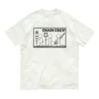 PB.DesignsのPBスティック君 CHAIN CREW オーガニックコットンTシャツ