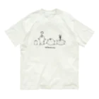 わたわたぽぽぽのWe are curry（黒線） Organic Cotton T-Shirt