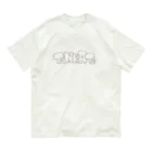 どうぶつえんのトンカツ、ロゴバージョン。でも後ろにいる オーガニックコットンTシャツ