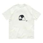 うｐこむの文鳥さんの顔 オーガニックコットンTシャツ