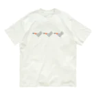 inae-doのトキ３連-グレー オーガニックコットンTシャツ