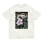 まるまるの紫の薔薇 オーガニックコットンTシャツ