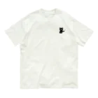 Blanc.P(ぶらんぴー)の店の喫茶・髭猫ロゴマーク① オーガニックコットンTシャツ