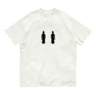 山の門の菩薩(黒)ディスタンス オーガニックコットンTシャツ