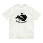 ばいたるBOXのトリケラトプスとリンゴ黒 Organic Cotton T-Shirt