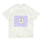 ハムスター＆ねずみ㌠のパールホワイトハムスター (パープル) オーガニックコットンTシャツ