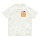 おばけベーカリーのポケットおばけ(オレンジ) Organic Cotton T-Shirt