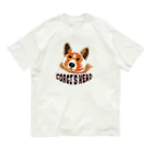 SantaClodaのコーギーズヘッドのコーギーマスクロゴ Organic Cotton T-Shirt
