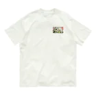 ochawan_matchaのねこくんとかえるさん Organic Cotton T-Shirt