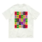 LalaHangeulのハングルサラン　渋めカラーのチェック柄 Organic Cotton T-Shirt