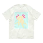 しっぽやの浮き上がりウーパールーパー Organic Cotton T-Shirt