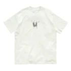 Yon.のボーダーのアリクイ Organic Cotton T-Shirt