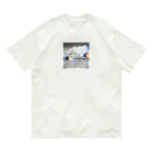 Nina&Katyのグリッチ風景(モノクロ) オーガニックコットンTシャツ