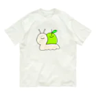 ゆるいもの倶楽部の🐌カタツムりんご🍏 オーガニックコットンTシャツ