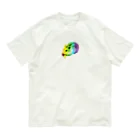 nooobuのレインボーはむすたー オーガニックコットンTシャツ