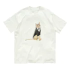 似顔絵婚姻届/スマホDIY婚姻届~ai.create~の無料婚姻届♡お揃い新郎猫VER. Organic Cotton T-Shirt