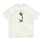 kbc3745のflower penguin オーガニックコットンTシャツ